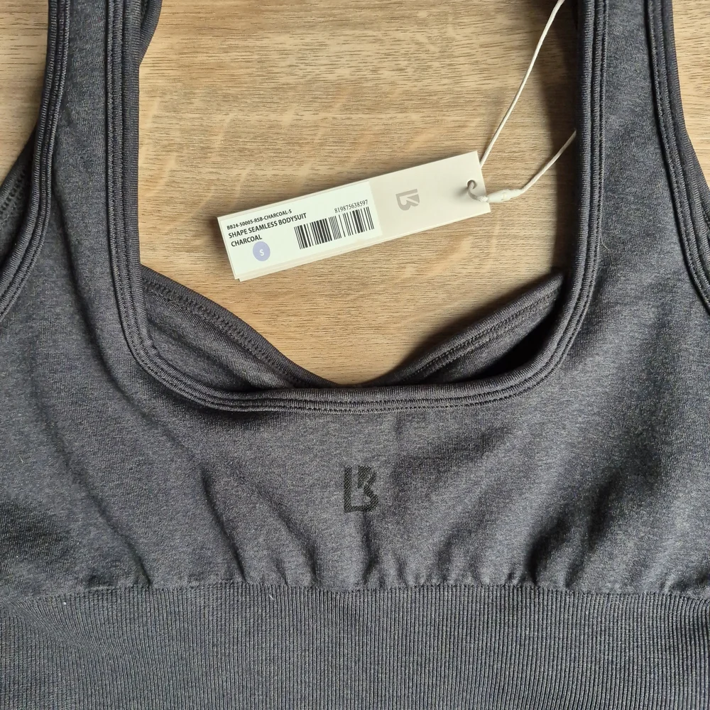 NWT Buff Bunny Corset Charcoal Gray Bodysuit Seamless Shapewear Small 24" Inseam - Picture 9 of 9